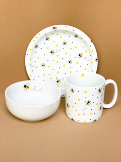 conjunto de café da manhã Bee