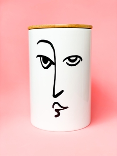 Pote hermético Faces Homem