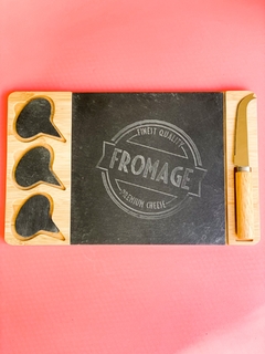 Tábua para queijos com faca Fromage