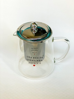Chaleira em Vidro com infusor de inox