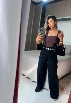 CALÇA EM ALFAIATARIA PRETA - comprar online