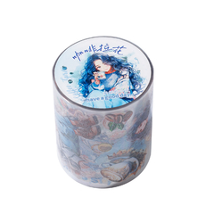 Imagen de Coffee Girl - Washi PET Holográfica