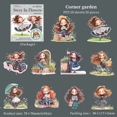 Una historia entre flores - Stickers PET - tienda online