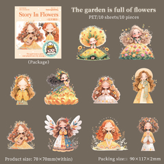 Una historia entre flores - Stickers PET - Washis by Ruthy
