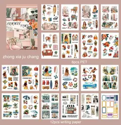 Libro de Stickers Chicas - European and American Characters - Washis by Ruthy
