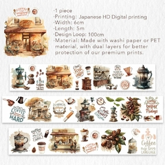 Caffeine Canvas - Bucle 100 cm - Washi/PET - The Washi Tape Shop - tienda online