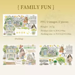 Jardin Watercolor Girls Collection - Stickers Transfer