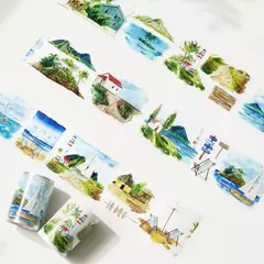 Summer Bliss - Bucle 100 CM - PET Troqueladas - The Washi Tape Shop - comprar online