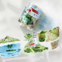 Summer Bliss - Bucle 100 CM - PET Troqueladas - The Washi Tape Shop - tienda online