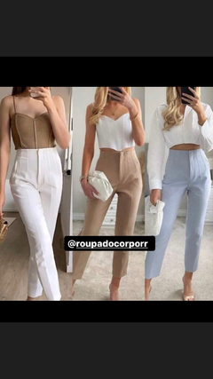 CALÇA ALFAITARIA Modelo Zara na internet