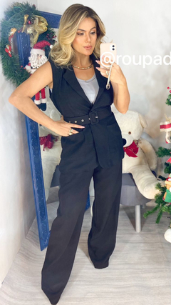 Conjunto de calça e colete alongado - comprar online