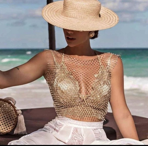 CROPPED TELA STRASS - comprar online