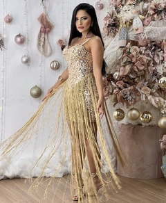 VESTIDO CURTO PAETÊ E FRANJA - @D.ricaoficial