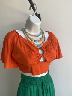 Cropped em viscose