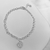 PULSEIRA ELO PORTUGUES COM PINGENTE CORAÇAO CRAVEJADO