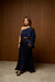 Saia Cetim Camila Midi Navy Blue - comprar online