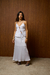 Saia Cetim Camila Midi Off White - comprar online