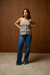 Calça Jeans Wide Leg Escura