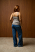 Calça Jeans Wide Leg Escura - comprar online