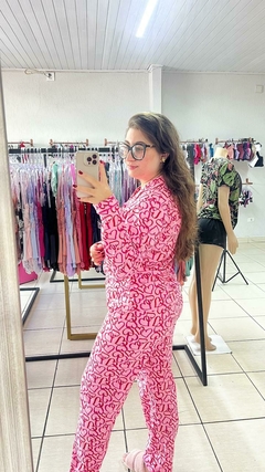 pijama coração na internet
