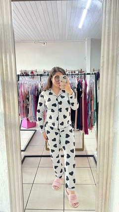 Pijama Coração preto