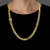 CORRENTE GRUMET DUPLA FECHO TRAVA DUPLA (8,5mm) - 60cm - BANHADA A OURO 18K - comprar online
