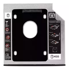 Case Sata Hd 2.5 12.7mm Caddy Dvd para Segundo HD ou SSD KP-HD009 - Knup na internet