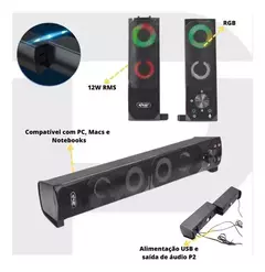 Imagem do Caixa de Som para PC/Notebook 12W KP-6040 - Knup