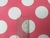 TNT Estampado Supper Poá Fundo Vermelho Bolas Brancas Metro - Presente com Carinho