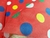 TNT Estampado Mewi Poá Clown Bolas Grandes Coloridas Fundo Vermelho Metro - loja online
