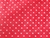 TNT Estampado Mewi Poá Fundo Vermelho Bolinhas Brancas Metro