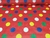 TNT Estampado Mewi Poá Clown Bolas Grandes Coloridas Fundo Vermelho Metro - comprar online