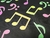 TNT Estampado Mewi Nota Musical Neon Metro - loja online