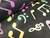 TNT Estampado Mewi Nota Musical Neon Metro na internet