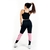 Conjunto Fitness Sem Transparência Preto com Detalhe Dryfit Rose Calça Legging Cintura Alta Cropped Duplo de Alcinha Com Detalhe - comprar online