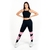 Conjunto Fitness Sem Transparência Preto com Detalhe Dryfit Rose Calça Legging Cintura Alta Cropped Duplo de Alcinha Com Detalhe na internet