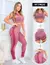Trio Conjunto Feminino Fitness Valoriza Bumbum com Cropped Calça Cintura Alta e Short
