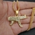 CORRENTE MASCULINA FOLHEADA 18k + PINGENTE - comprar online