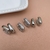 TRIO DE ARGOLINHAS QUADRADAS - comprar online