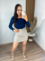 Blusa Manga longa botoes importado - Azul marinho - comprar online