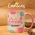 Caneca alça e interior rosa - Dinda coleção dia das mães