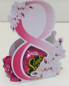 Kit c/4 Porta bombom tema Dia da Mulher