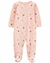 Macacao algodao estampa rosa bebe CARTER´s