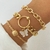 Pulseira corrente grossa de metal dourado unissex, jóias da moda. na internet