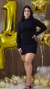 vestido manga longa