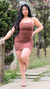 vestido marrom