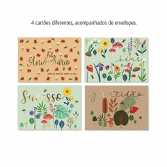 Kit Cartões Linha Essencial – 4 unid. Love Garden na internet