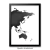 Mapa Mundi Preto e Branco - Trio Minimalista - comprar online