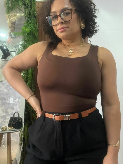 Regata Suplex Marrom Alice - comprar online