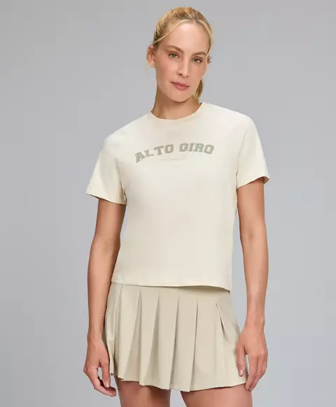 T-SHIRT ALGODAO PIMA COM ESTAMPA BEGE AREIA - comprar online